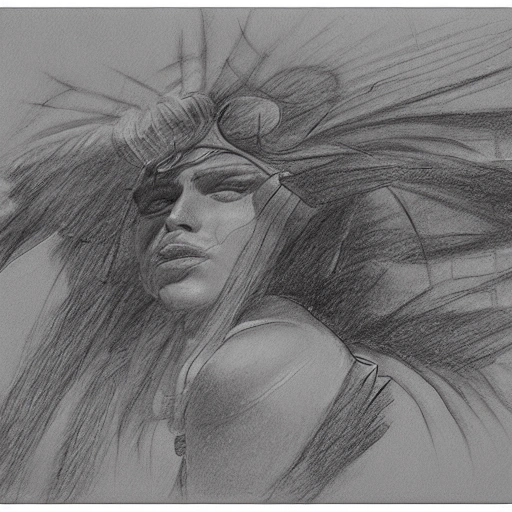 Triqueta, 
sol,
pencil sketch