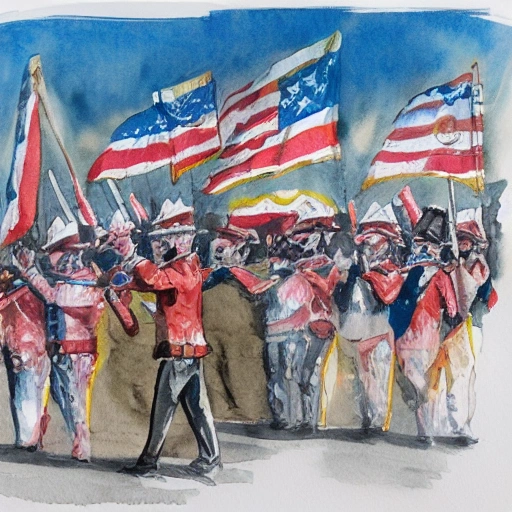 Guerra de secesión EEUU , Water Color, , 3D