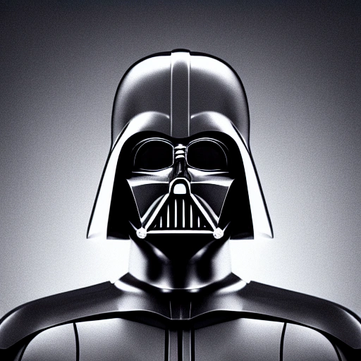 Darth Vader /// photo, portrait+  style, symmetrical face front view, hyperrealistic render metal details, beautiful portrait of Darth Vader with bio-mechanic suit, high contrast, 8k photographic style, matte painting, octane render, ambiant light, ghost in the shell, blured background,