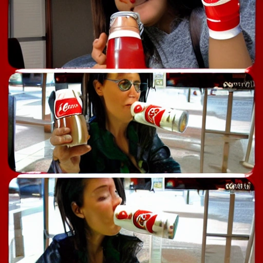 DRINKING NEW COCA COLA