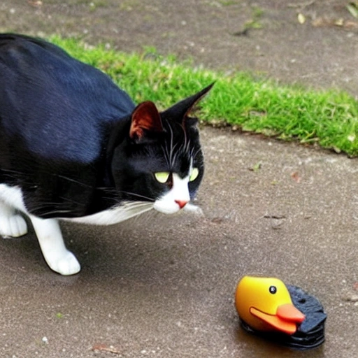 GATO ASESINANDO UN PATO