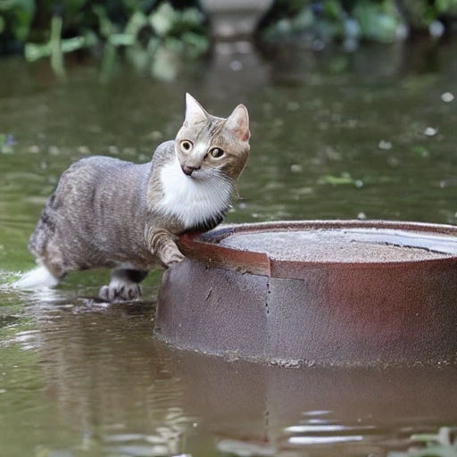 GATO ASESINANDO UN PATO