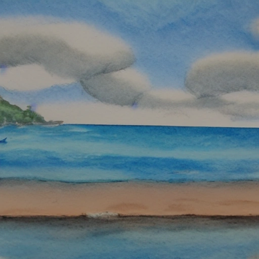 cielo y mar
, 3D, Water Color