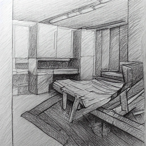 Medic area against a terrible sickness, Pencil Sketch