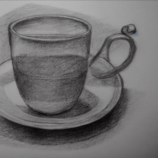 Comenzando la mañana con un cafe
, Pencil Sketch