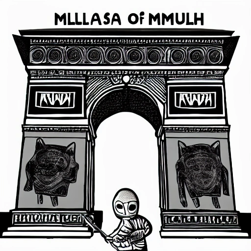 Malaa mixing in Arch of Triumph, Cartoon