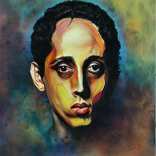 Canserbero painted by Salvador Dali