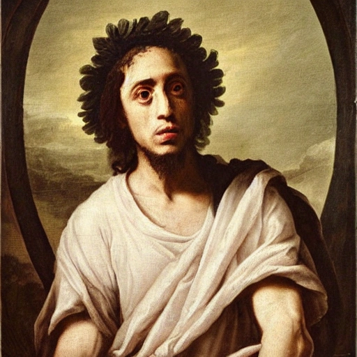 Canserbero painted by Salvator Rosa
