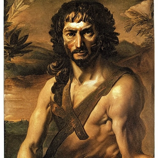 Diomedes Diaz painted by Salvator Rosa