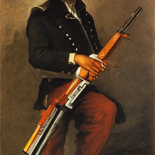 AK47 painted by Bartolome Esteban Murillo