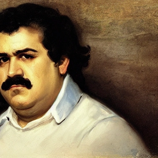 Pablo Escobar painted by Bartolome Esteban Murillo