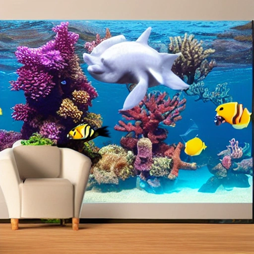 realistic see under the sea whitout any animal, 3D