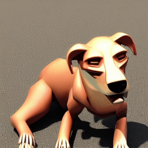 perro mecanico realista, 3D