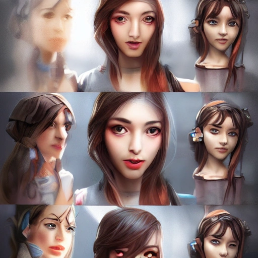 Female character design beautiful Ai art 8k 