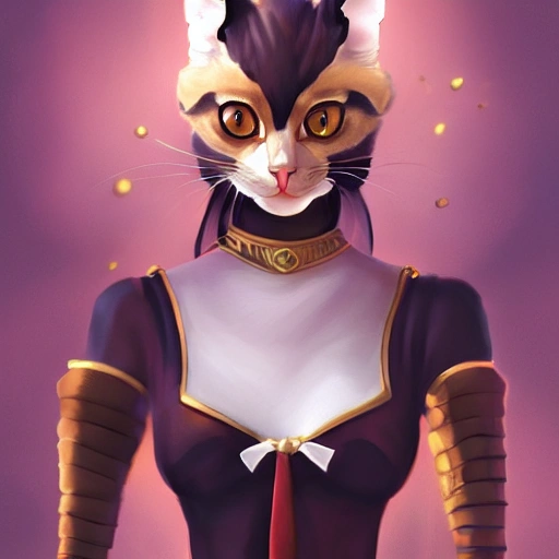 art, digital illustrations, portraits, sharp focus, elegant, digital painting, artstation, concept art, global illumination, ray tracing, chaykin howard, catgirl, neva masquerade cat, smoothness, Siamese cat, Sailor Moon