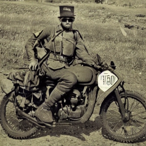 Soldado en moto segunda guerra mundial loco 