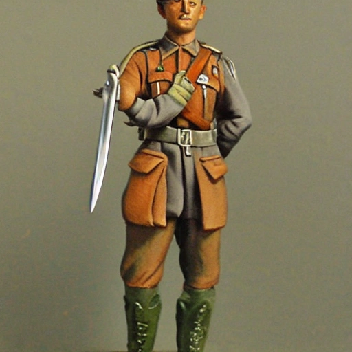 soldier a sword in hand second world war