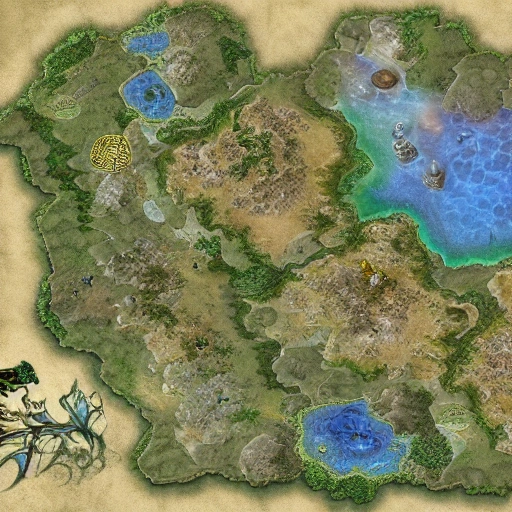 best quality, ultra high res, photorealistic, fantasy map, RPG, large map, height 1000, width 1000