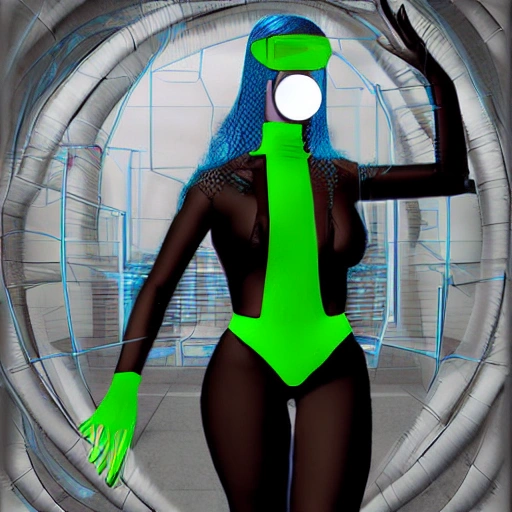 futuristic woman ciberpunk