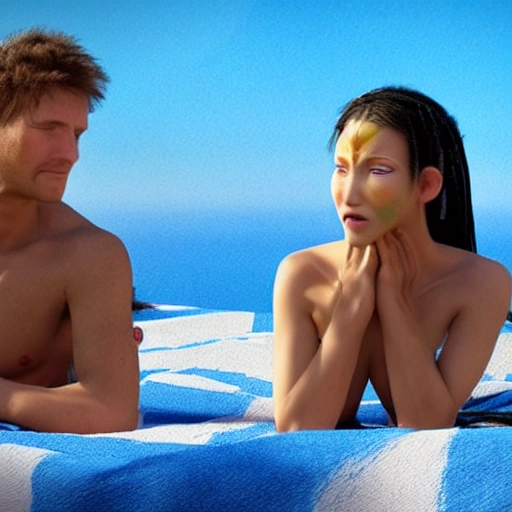 avatar movie Na'vi couple sunbathing, realistic 8k 8mm

