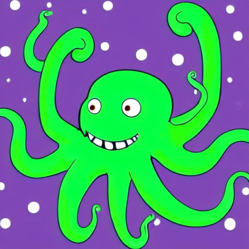 Small monster with tentacles, that could stretch and hide easily. Its like a octopus

, Cartoon