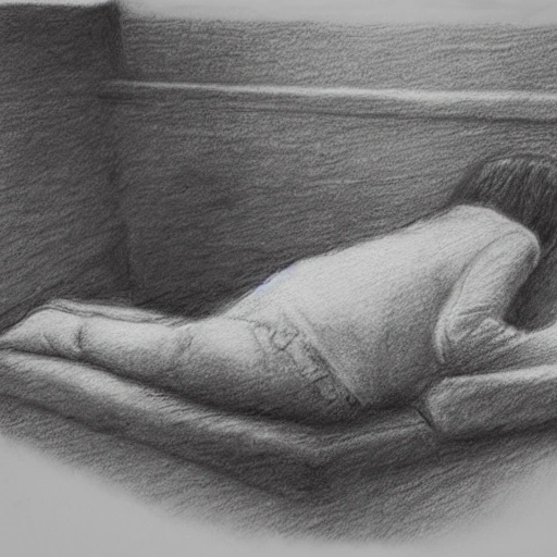 Rest big, in a small space, Pencil Sketch