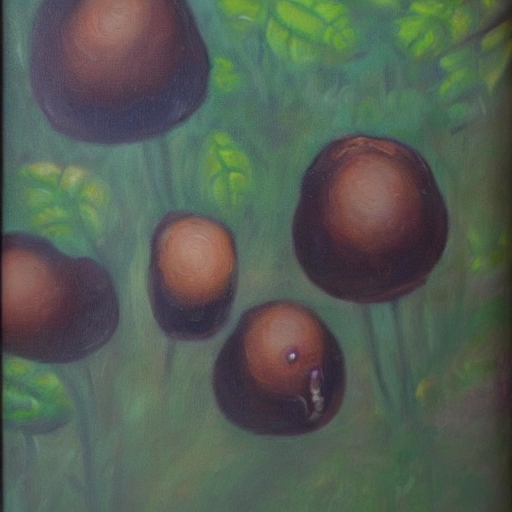 , Oil Painting hongos encantados