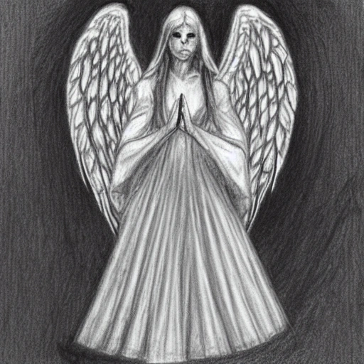 pencil sketches of angels