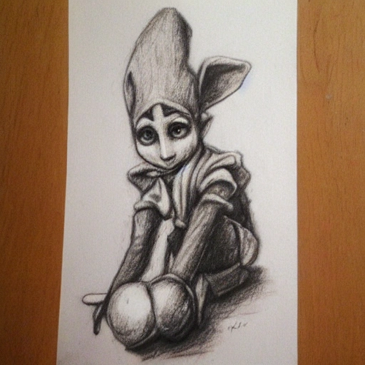 , Pencil Sketch Duende 