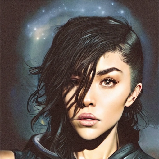 mdjrny-v4 style portrait photograph of Madison Beer as Ellen Ripley, young beautiful norse woman, perfect symmetrical face, transparent latex dress, (((wild west))) environment, Utah landscape, ultra realistic, concept art, elegant, ((intricate)), ((highly detailed)), depth of field, ((professionally color graded)), 8k, art by artgerm and greg rutkowski and alphonse mucha