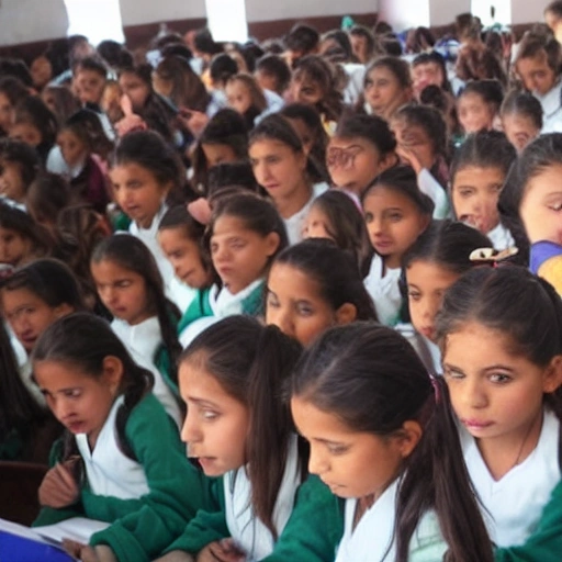 Niñas en escuela religiosa