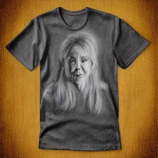 Tshirt with high8125 face, Pencil Sketch