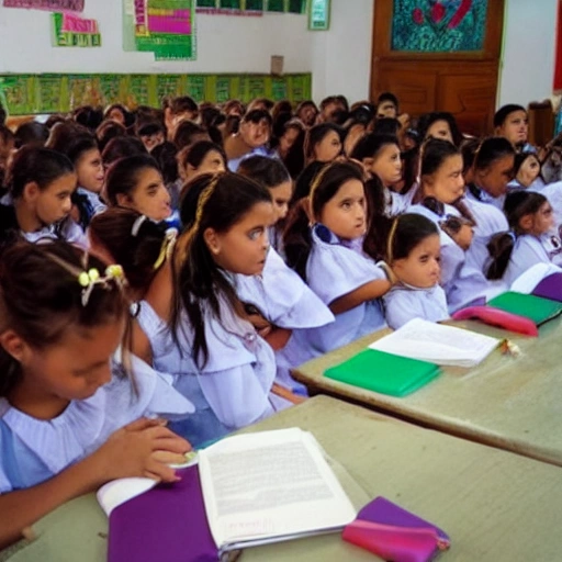 Niñas en escuela religiosa