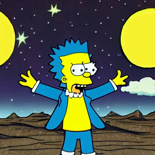 Bart Simpson Anime Style Sunglasses Fancy Suit Hands In Pockets 
