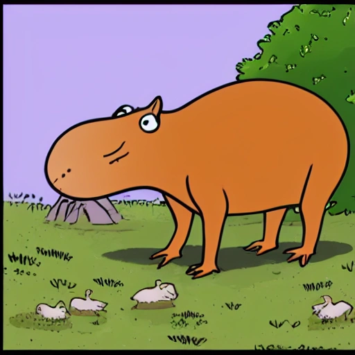 capybara dinosaur
, Cartoon