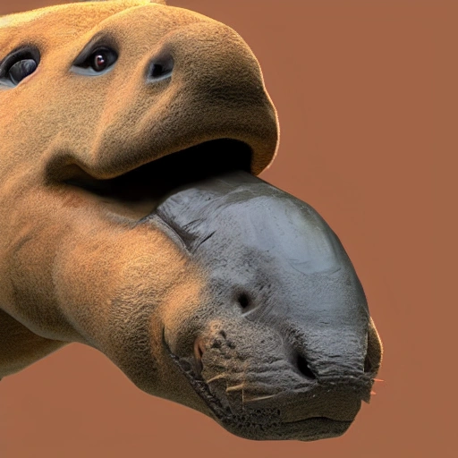 dinosaur capybara 
, 3D