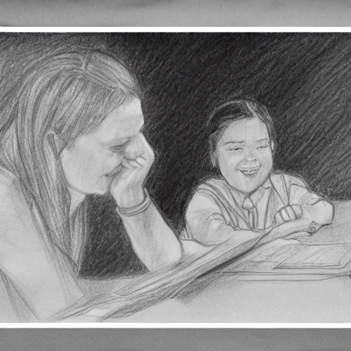 Teaching , Pencil Sketch