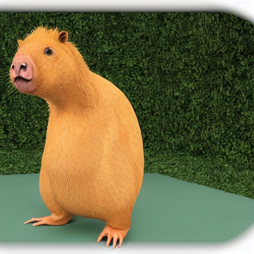 capybara dressing dinasaur, 3D