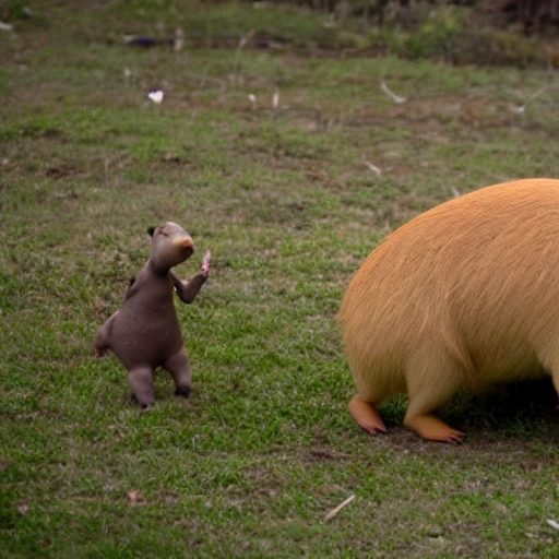 capybara dressing dinasaur, , Trippy