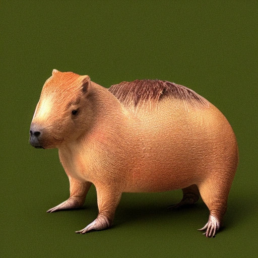 capybara dressing dinasaur, 3D