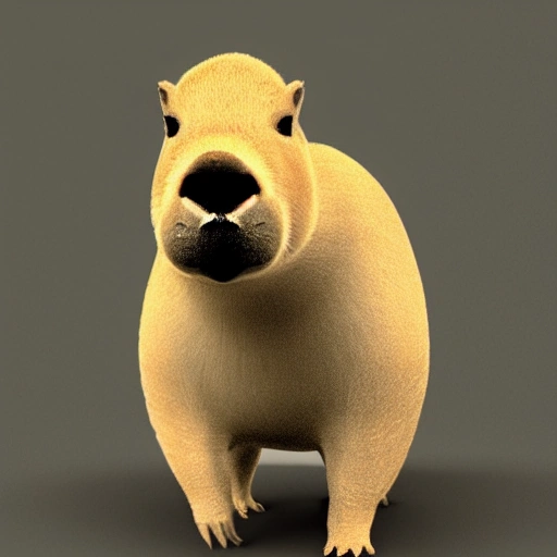 capybara dressing dinasaur, 3D