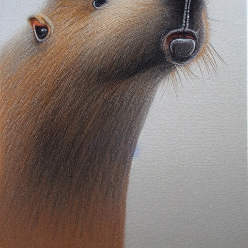 capybara dessing dinosaur,  Oil Painting, Pencil Sketch