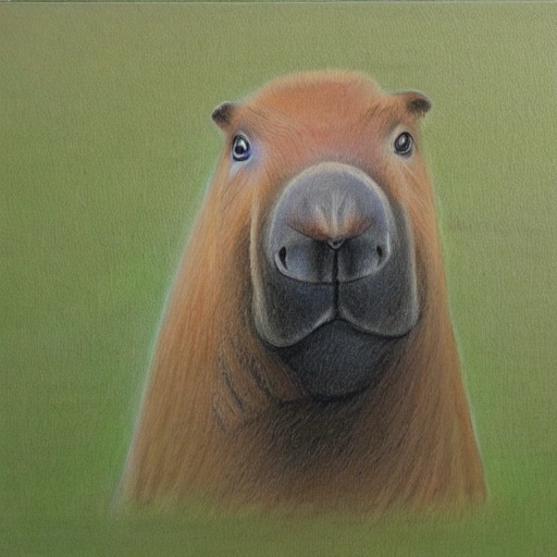 capybara dessing dinosaur, Oil Painting, Pencil Sketch