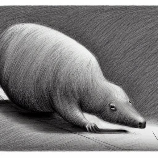 capybara dessing dinosaur,  Pencil Sketch, 3D