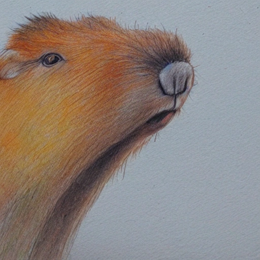 capybara dessing dinosaur,  Pencil Sketch,, Water Color