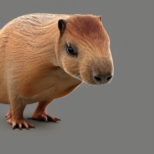 dinosaur capybara , 3D