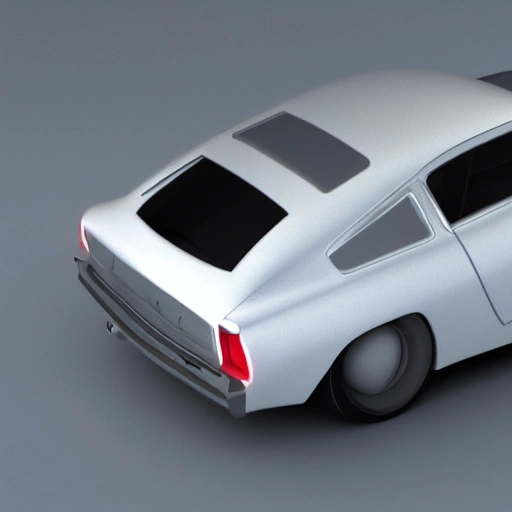 a white rabbit driving a silver gray car with cigar, detailed, c4d render,  