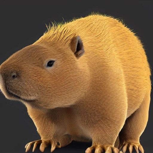 dinosaur capybara, , 3D