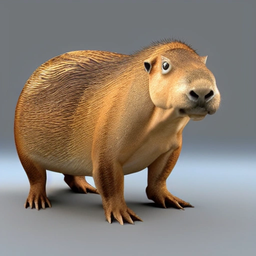 dinosaur capybara, , 3D