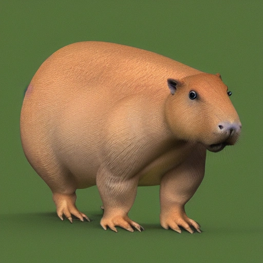 dinosaur capybara, , 3D